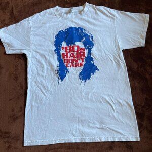 Vintage 80's hair don't care cool Mens Tee Size medium retro Y2K 90's